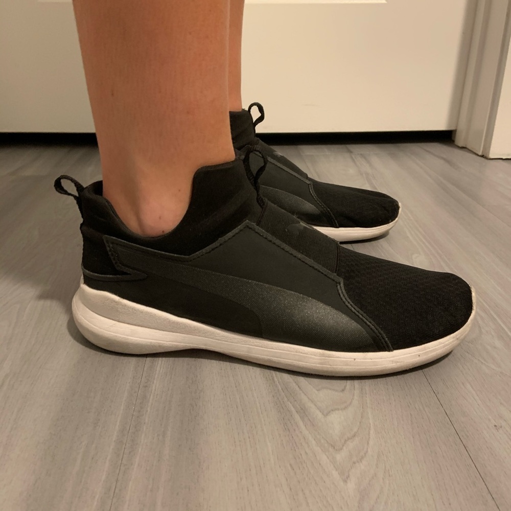 Puma Black Slip On Sneakers